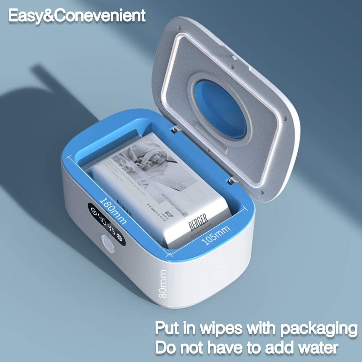 TinyBums חימום מגבונים לתינוק עם תאורת לד - תמונה 3