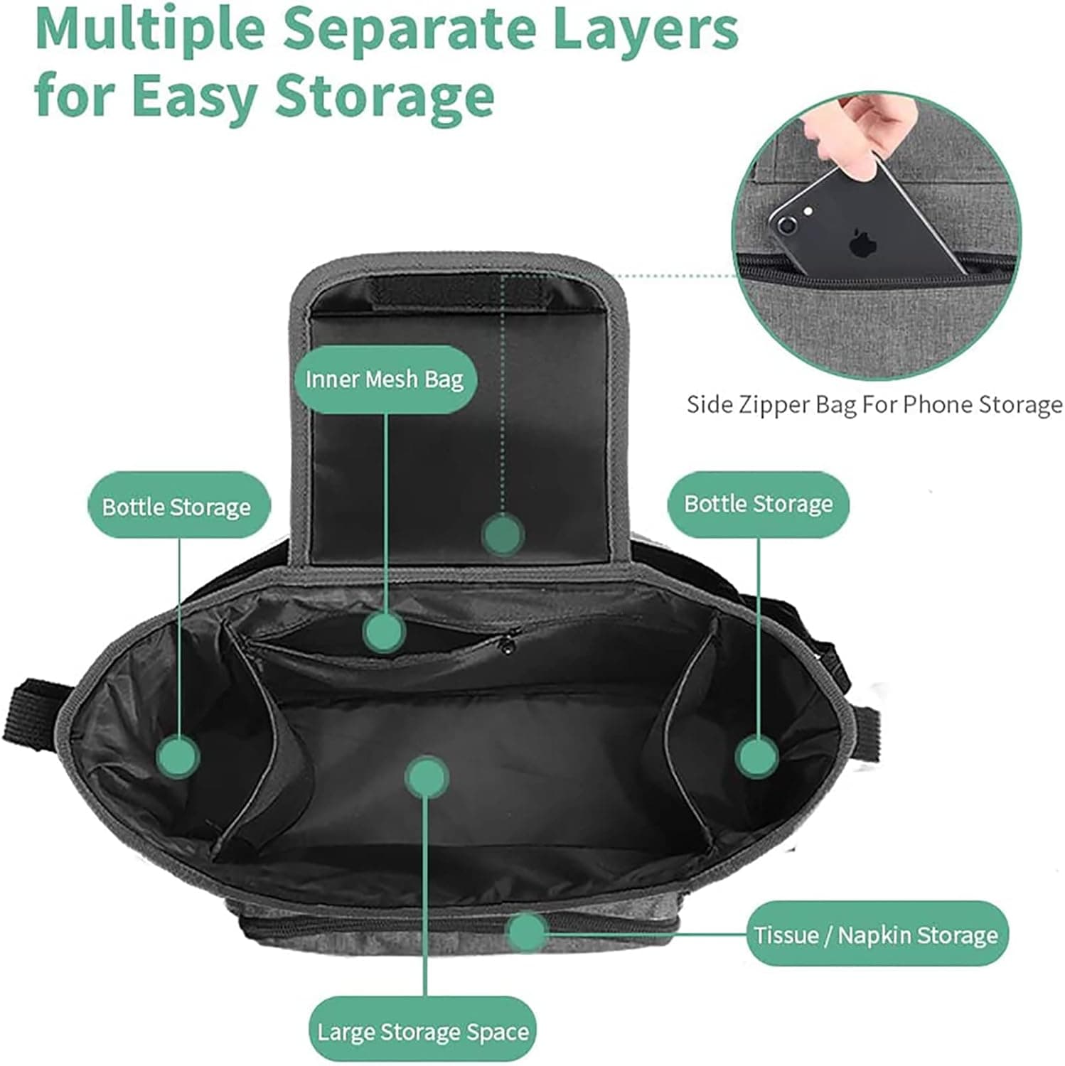 KUWANI תיק החתלה לתינוק עם תחנת החתלה - תמונה 3