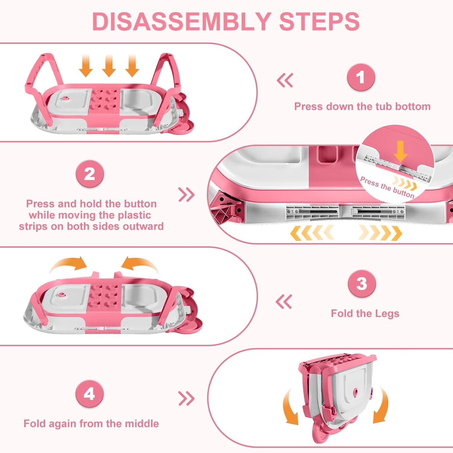 אמבטיה מתקפלת לתינוק מבית MoreFeel לגילאי 0-24 חודשים - תמונה 4