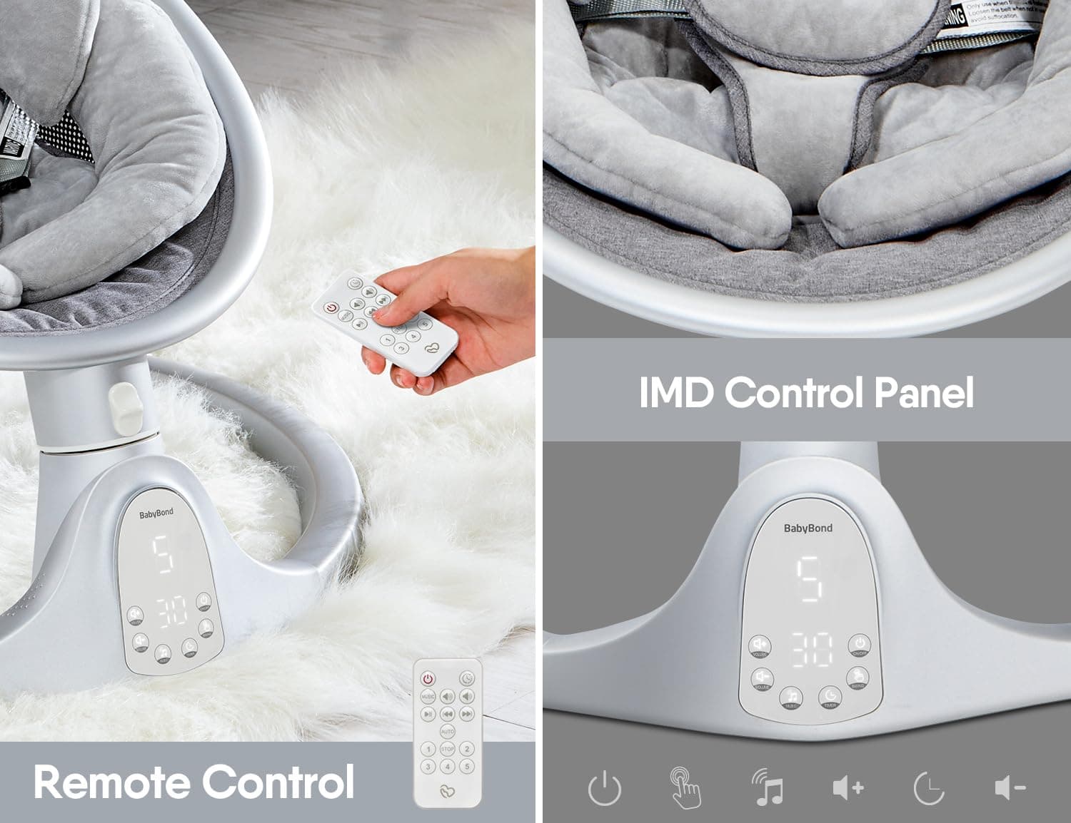 נדנדת תינוק ניידת מתקפלת בקלות מאת Ingenuity Swingity Swing - תמונה 5