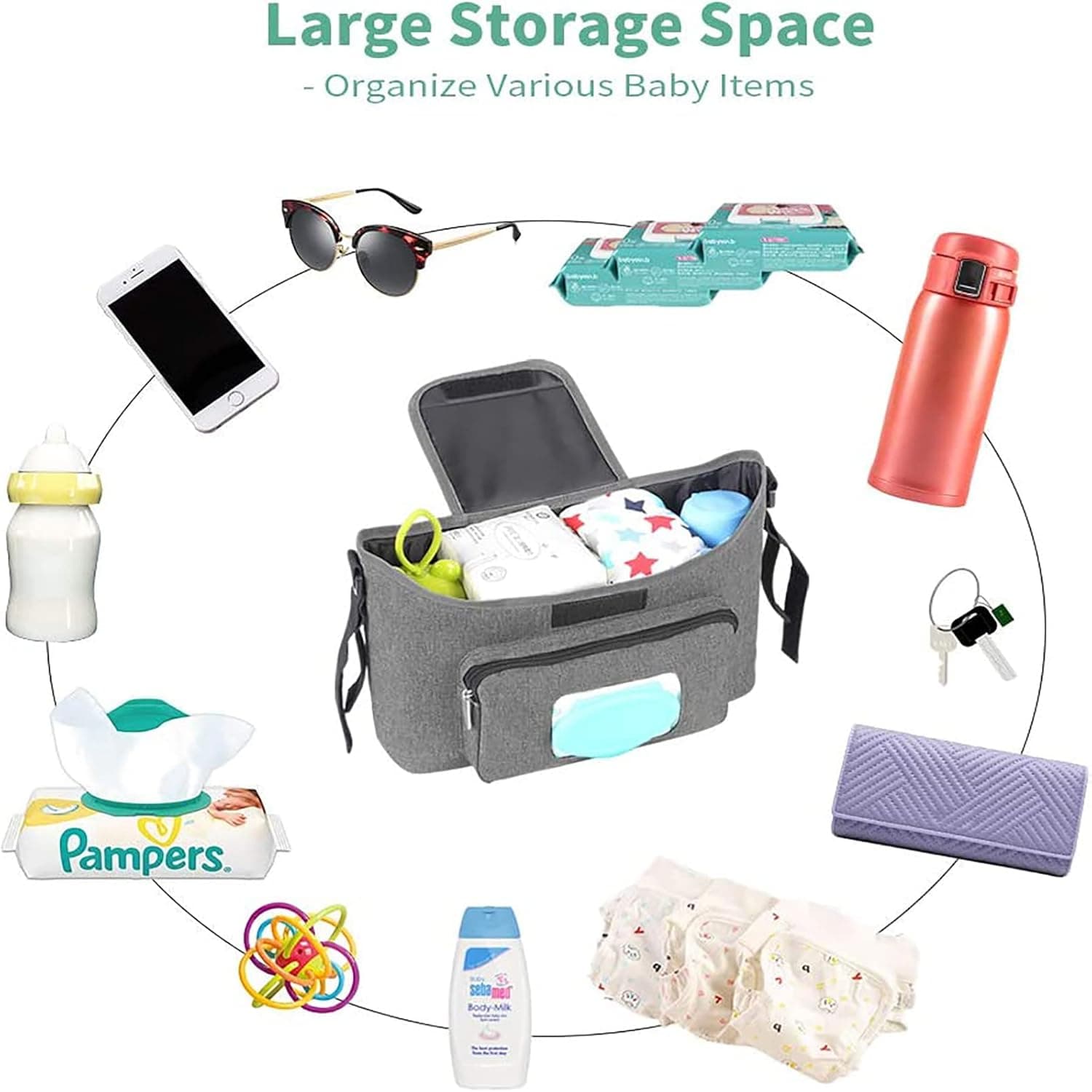 KUWANI תיק החתלה לתינוק עם תחנת החתלה - תמונה 4