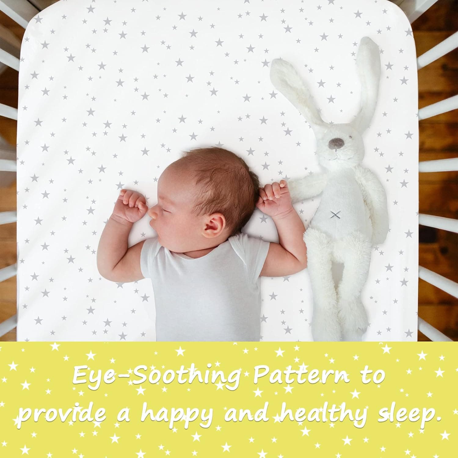 חבילה של 4 סדינים מותאמים לעריסה - תמונה 6