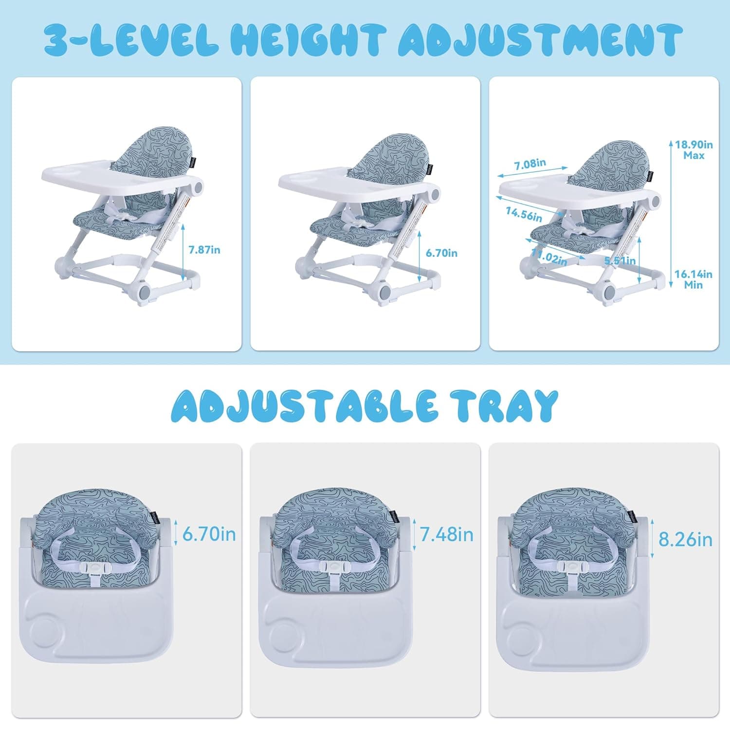 כיסא אוכל לטיולים לתינוקות מבית HICCAPOP - תמונה 2