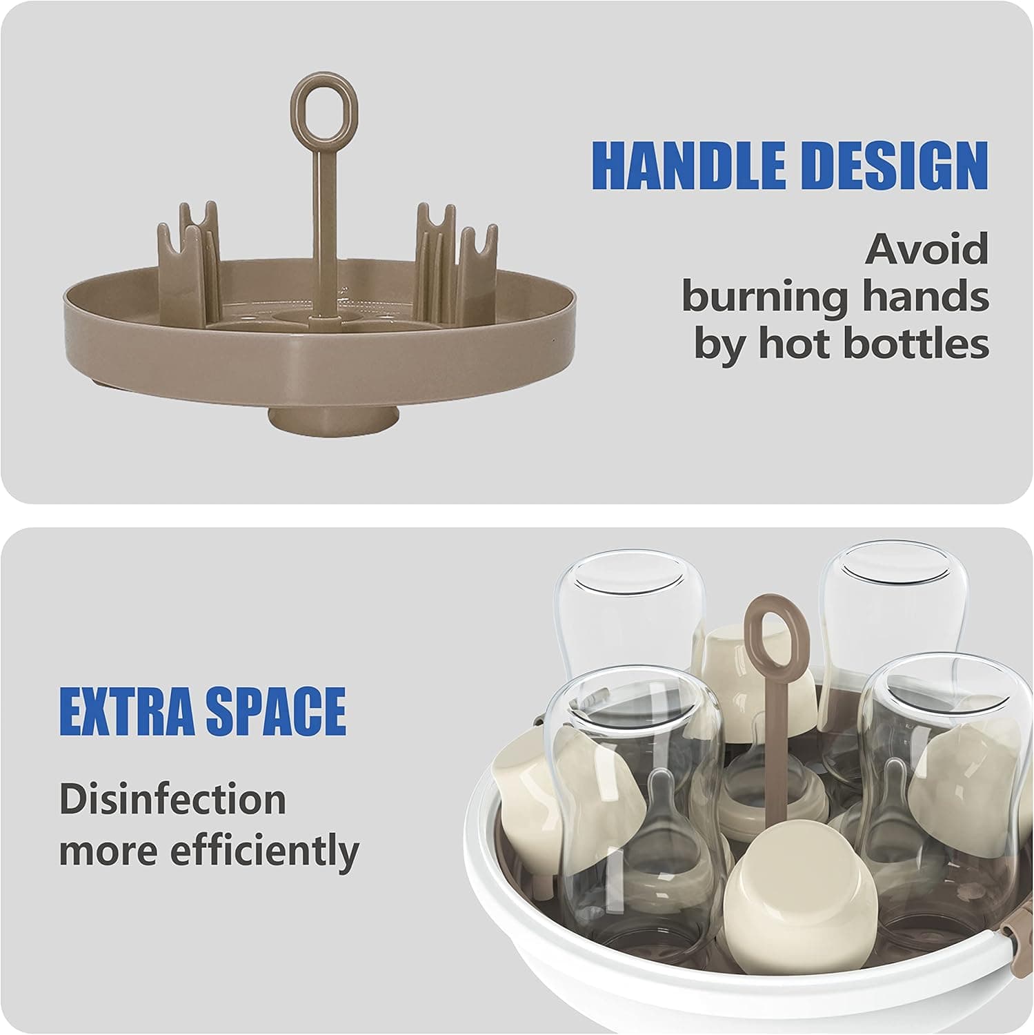 סטריליזטור 600W מחטא ומייבש לבקבוקים של תינוקות - תמונה 3