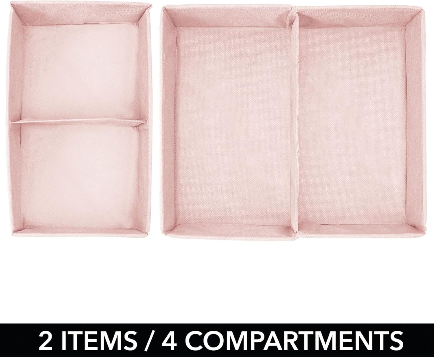 mDesign סט ארגוניות לשידת החתלה – סט גדול של 5 חלקים – אפור - תמונה 4