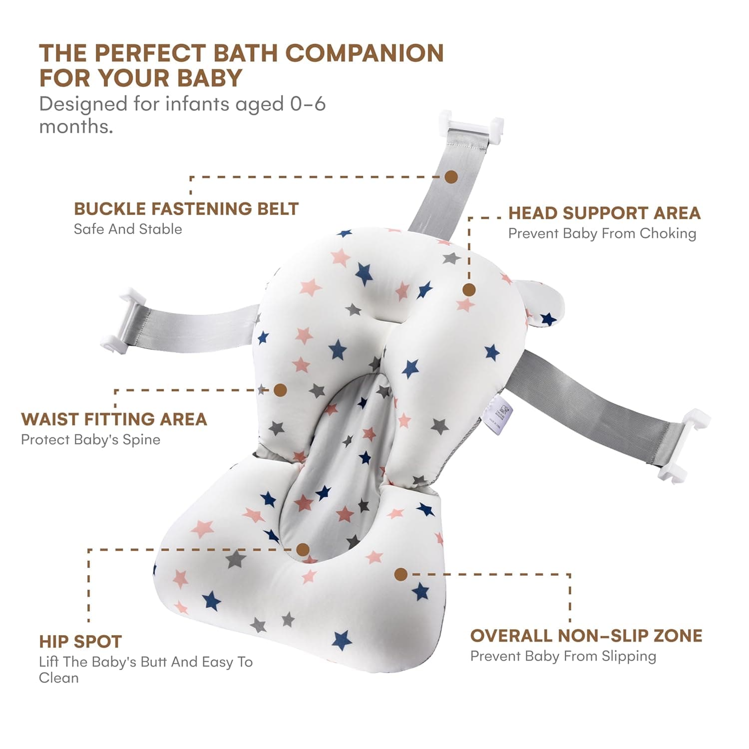 מושב אמבטיה לתינוק בעיצוב פרח לוטוס - תמונה 6