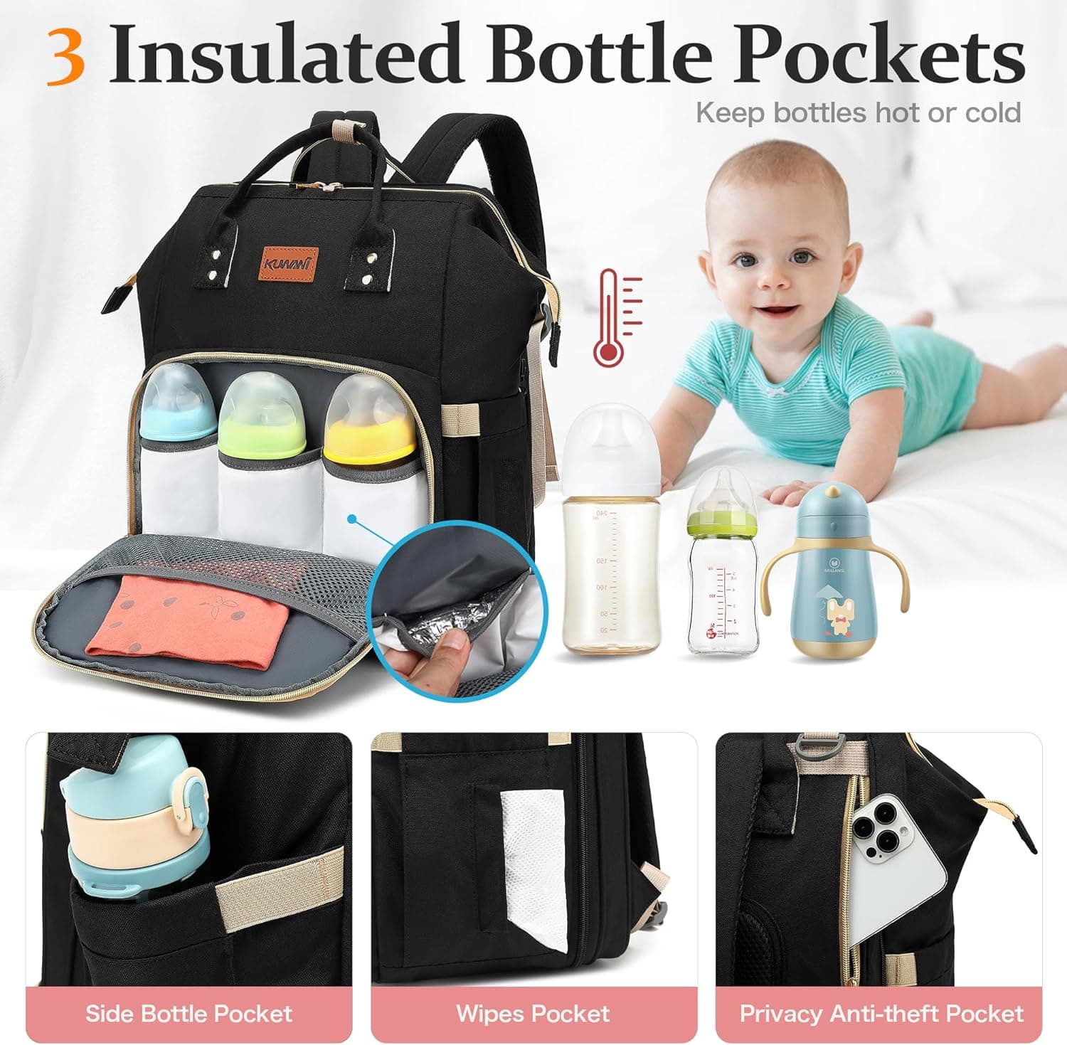 תיק חיתולים של BabbleRoo - תמונה 4