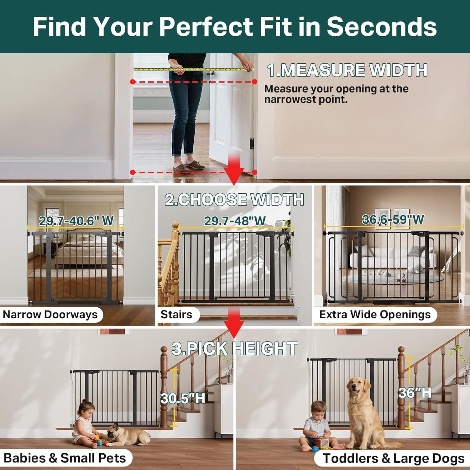 שער לתינוק כולל ערכת הארכה Regalo - תמונה 3