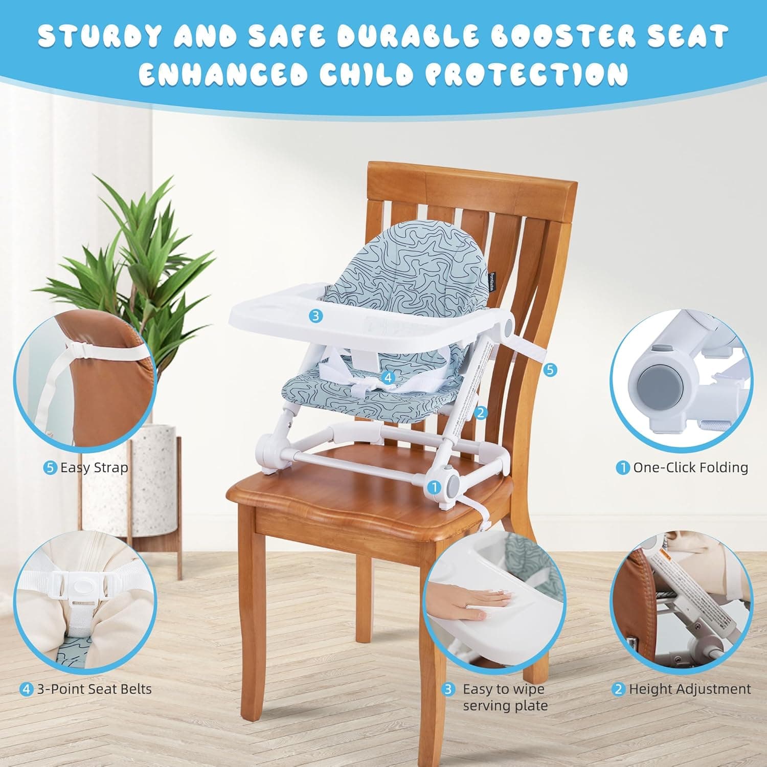 כיסא אוכל לטיולים לתינוקות מבית HICCAPOP - תמונה 4