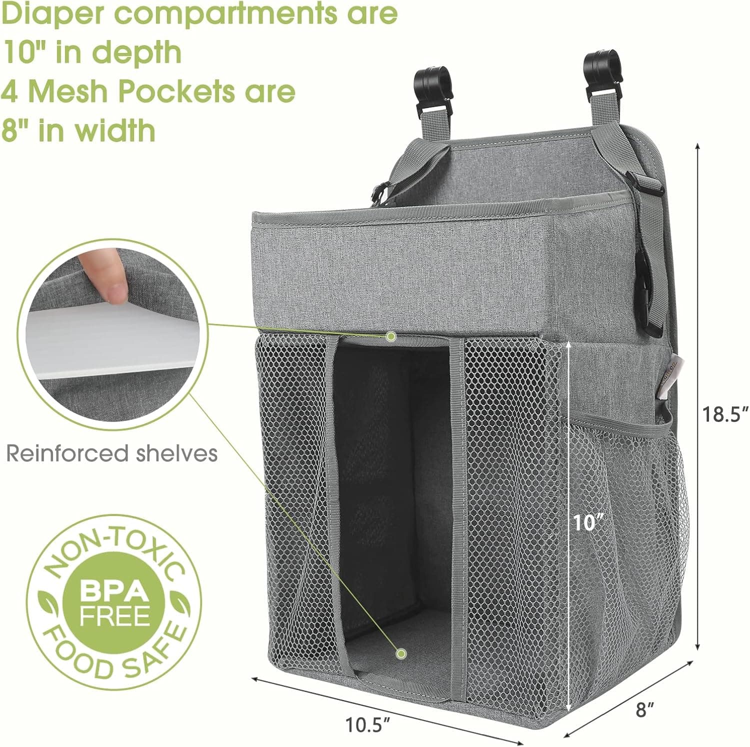Coorganisers מארז של 6 ארגוניות לשידת החתלה - תמונה 5